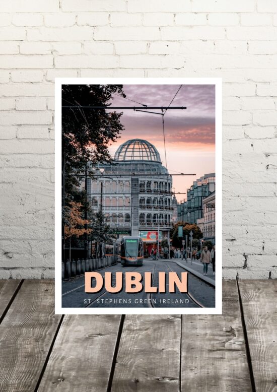 Dublin Prints: Stephens Green Sunset
